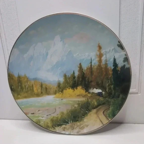 Mount Index Of The Cascades BNSF Railroad Plate Porcelain - Picture 4 of 4